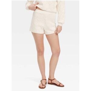 Roller Rabbit x Target Daisy Floral Embossed Terry Shorts Cream Size XL